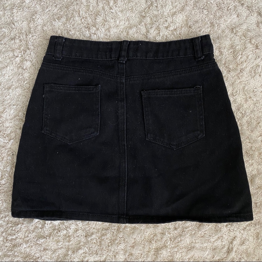 Forever 21 Black Denim Skirt - Picture 4 of 7
